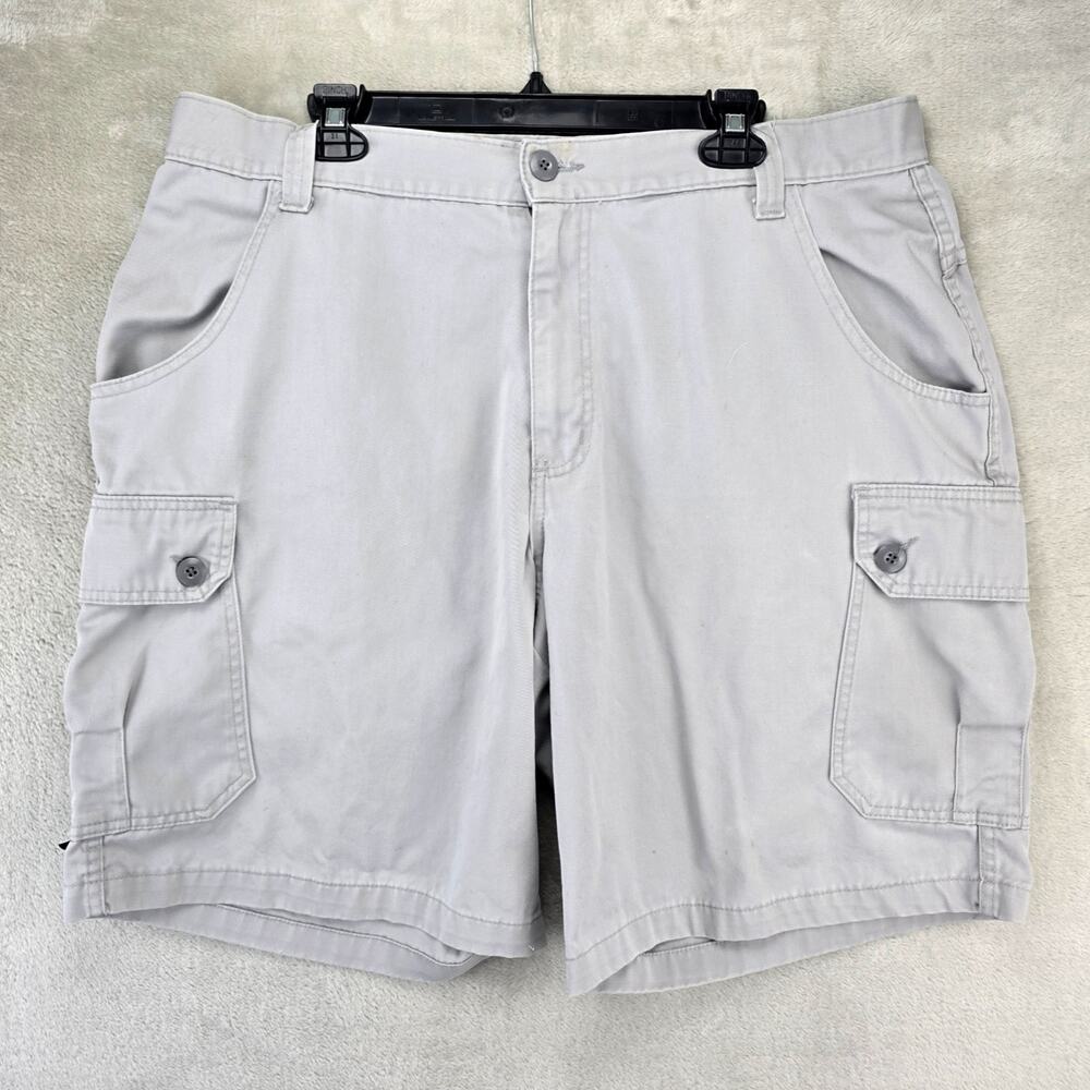 SOLO Semore Cargo Shorts Mens 38 Gray Baggy USA Made 90s Seymour